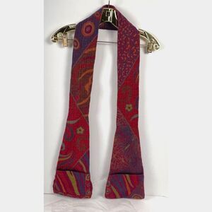 InStyle Boiled Wool Scarf w Hidden Zippered Security Pockets – Abstract print
